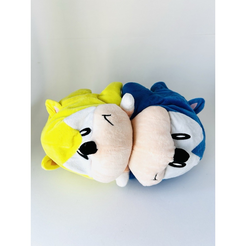 Sonic The Hedgehog‎ And Super Sonic Heads Flip Stuffed Plush Toy Sega